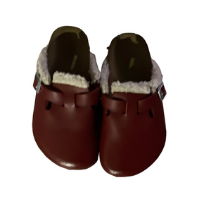 Birkenstock Red Slippers with Plush Lining kids size 11